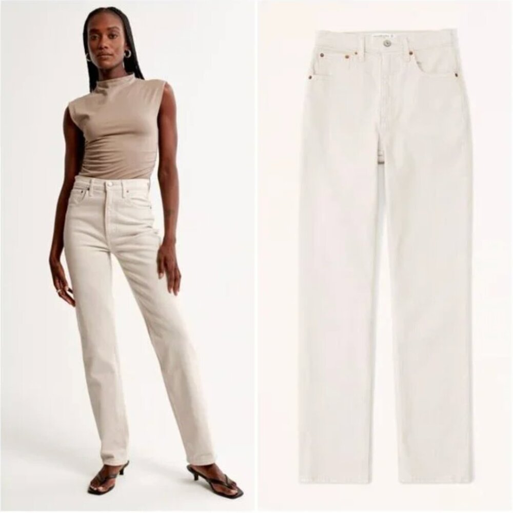 Abercrombie & Fitch 90's Straight Ultra High Rise Jeans size 30/10 - Picture 9 of 10